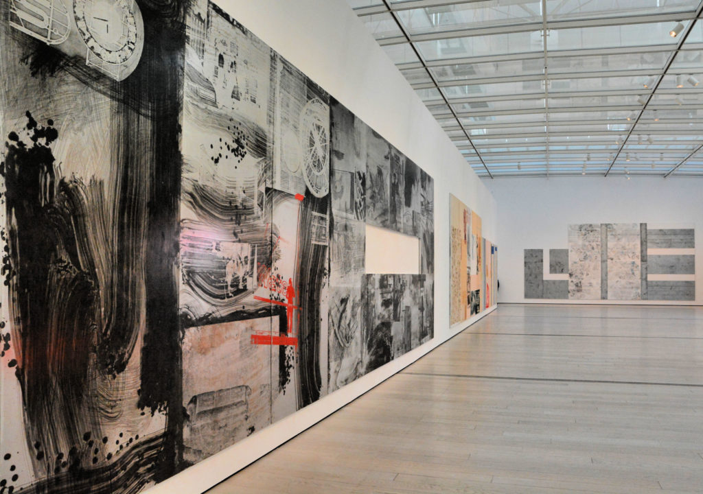 Panels as part of the Rauschenberg 1/4 Mile exhibit at LACMA
