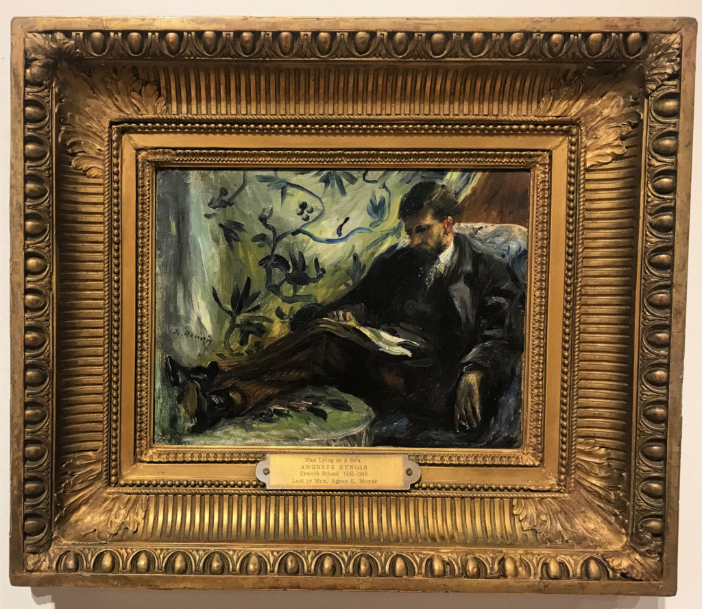 Pierre Auguste Renoir, "Portrait of Edmond Maitre (The Reader) (Portrait d'Edmond Maitre [Le Liseur}), 1871, Palm Springs Art Museum