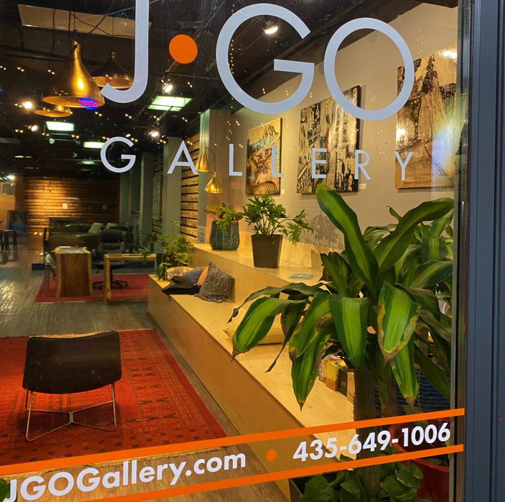 Entrance to J GO Gallery in Park City, Utah