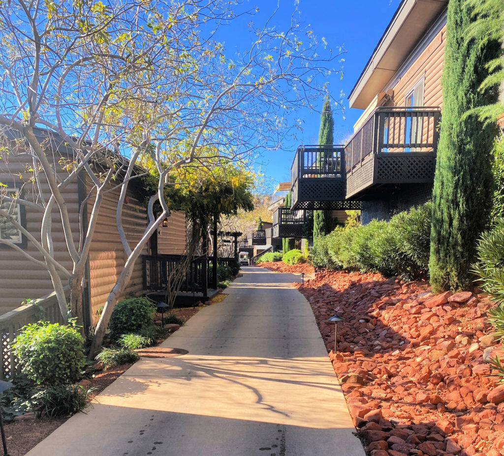 Pathway leading to the rooms at L'Auberge de Sedona