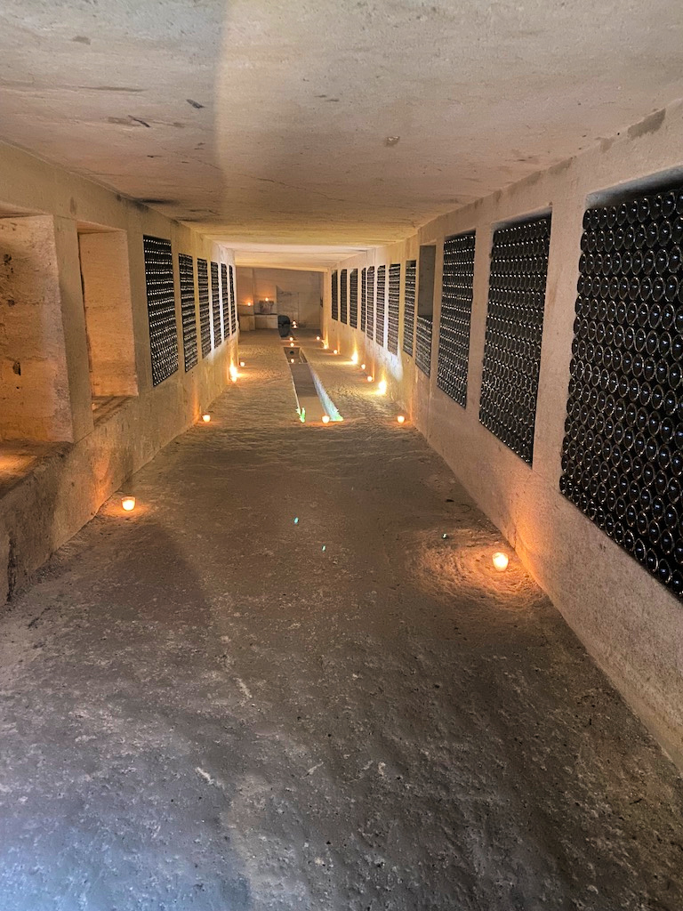 Cool underground caves at Chateau de la Rivière