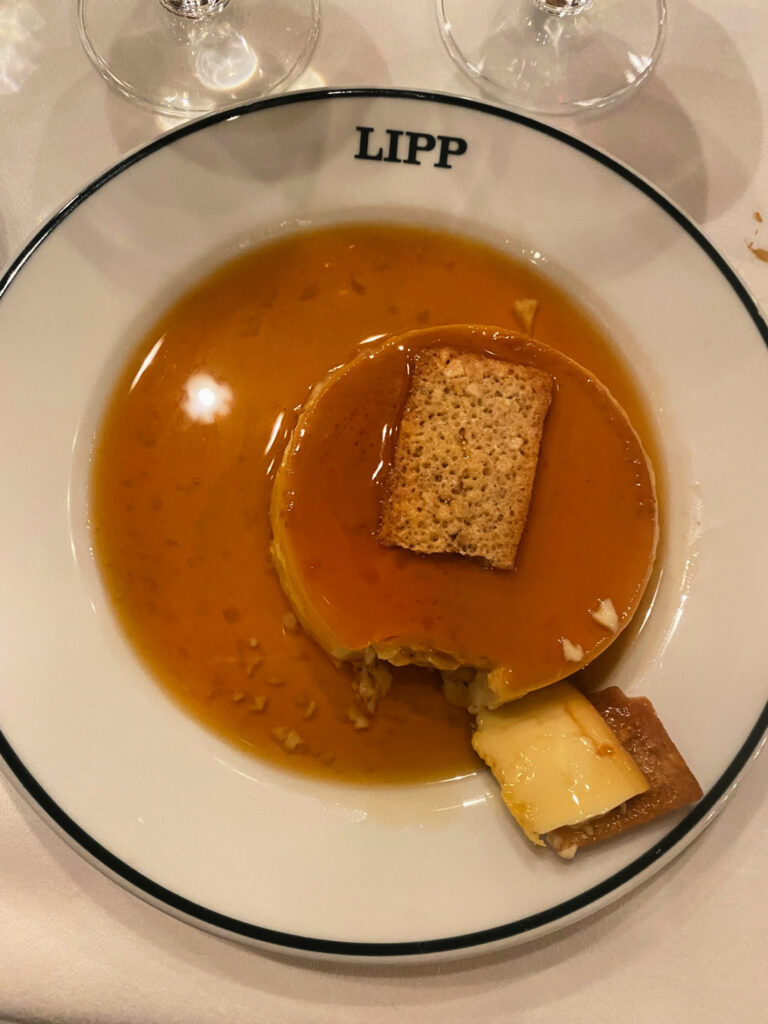 Creme caramel at Brasserie Lipp gscinparis