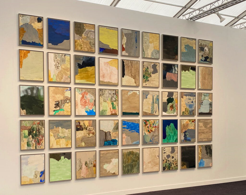 Andreas Eriksson, "Texture Mapping III", 2019-2021, 2022, acrylic, egg oil tempera and oil on canvas, presented by Stephen Friedman Gallery at the Frieze Art Fair, Los Angeles 2023 gscinparis