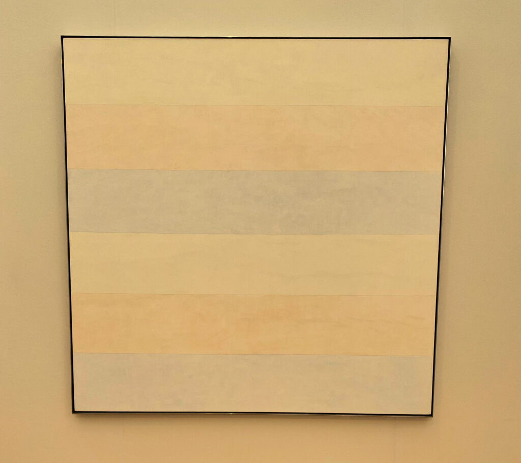 Agnes Martin, "Untitled #4", 1996, acrylic and graphite on canvas, presented by Pace Gallery at the Frieze Art Fair, Los Angeles 2023 gscinparis