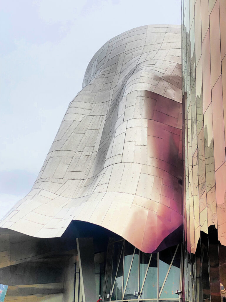 Exterior view of the Experience Music Project building in Seattle_gscinparis