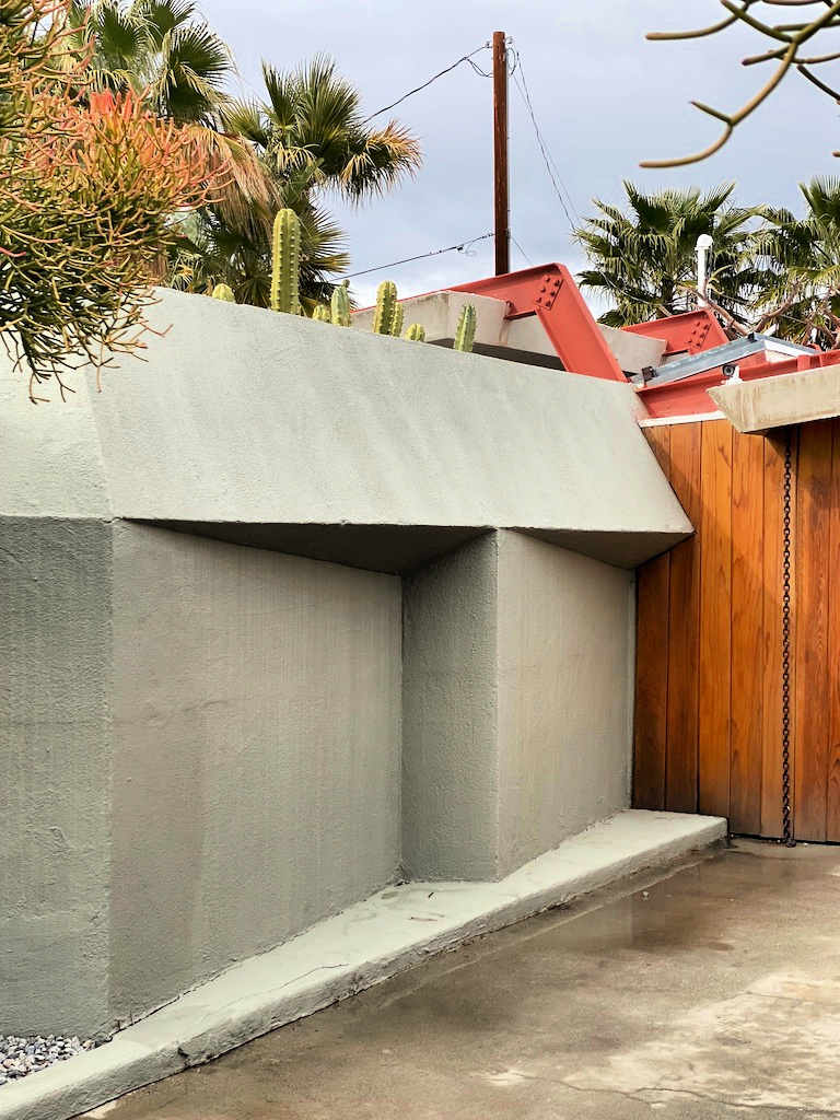 Exterior details at the Lautner Compound in Desert Hot Springs, CA gscinparis