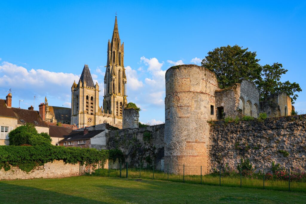 Cathedral and old castle in Senlis, France