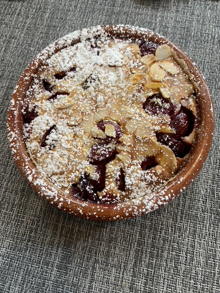 Cherry claufoutis made during cooking class at La Cuisine, Paris
