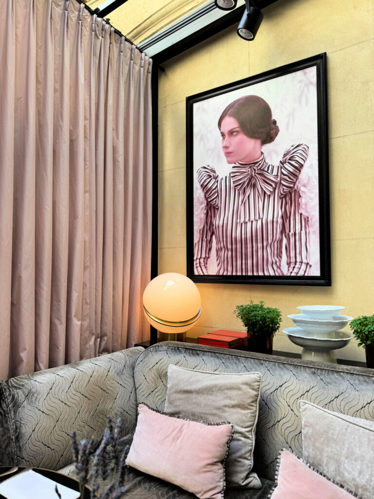 Stylish lounge area of Le Narcisse Blanc Hotel in Paris (copyright, gscinparis, LLC)