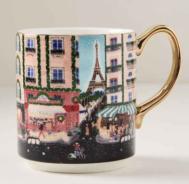 Holiday in the City Stoneware Mug from Anthropologie
