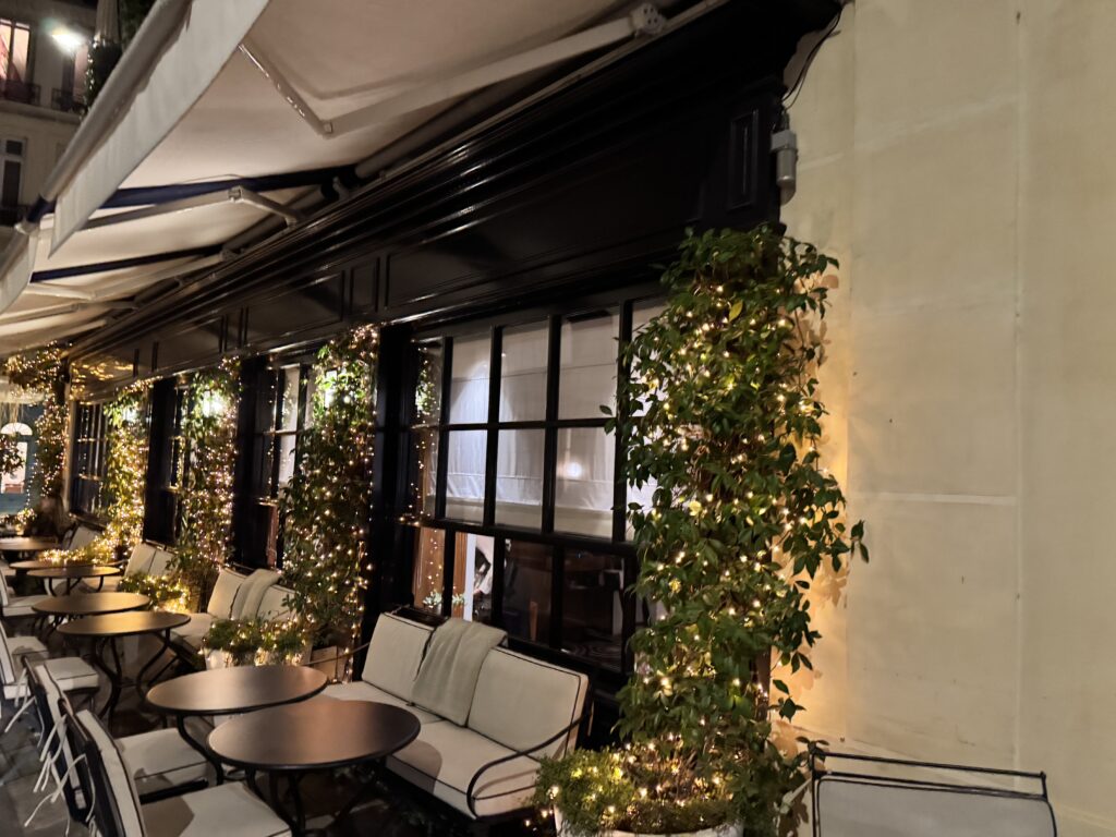 Terrace of "Les Parisiens" at the Pavillon Faubourg Saint-Germain