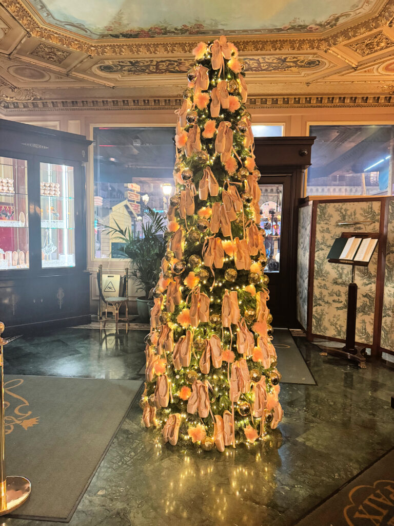 Ballerina shoe Christmas Tree at Café de la Paix