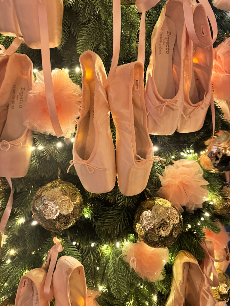 Ballerina shoe Christmas Tree at Café de la Paix