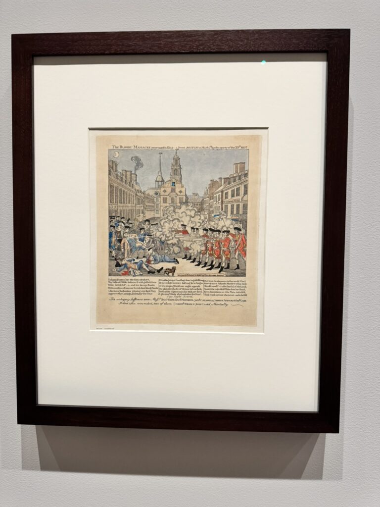 Paul Revere, "The Boston Massacre", 1770, at the National Gallery, Washington D.C.